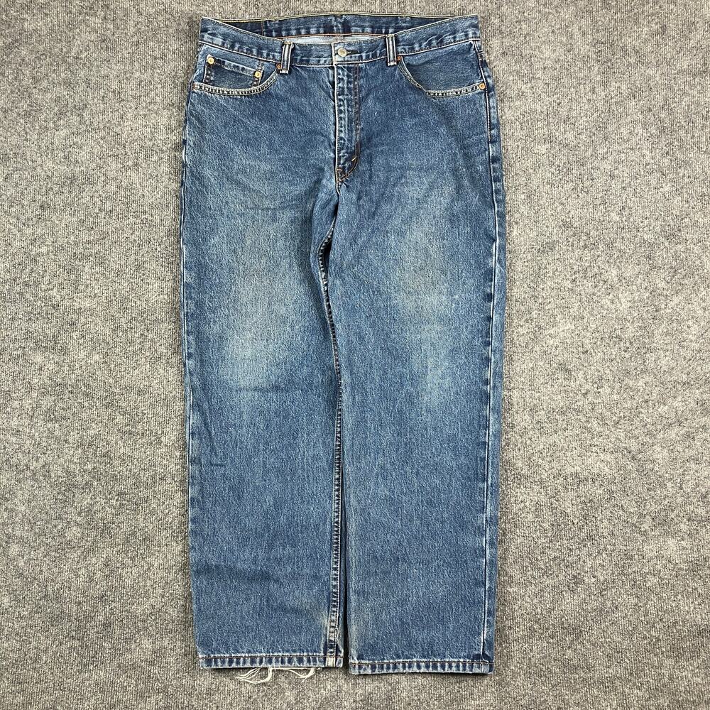 Levi's Jeans Mens Size 38x30 Blue 550 Relaxed Fit Straight Leg Cotton Denim Good